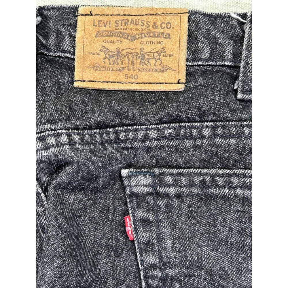 Vintage Levi's 540 Men's 42 Jeans‎ Black Denim Baggy Y2K Faded USA Relaxed